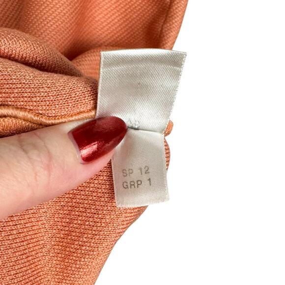 St. John Wool Blend Santana Knit Peach Lightweight Pencil Knee Length Skirt Sz 4 - Picture 10 of 10